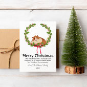 かわいいギニアピグペット愛好クリスマスフラット シーズンカード