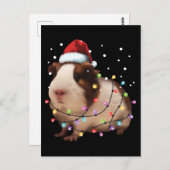 かわいいギニア豚、豚の恋人おもしろいクリスマスホリデーギフト ポストカード (正面/裏面)