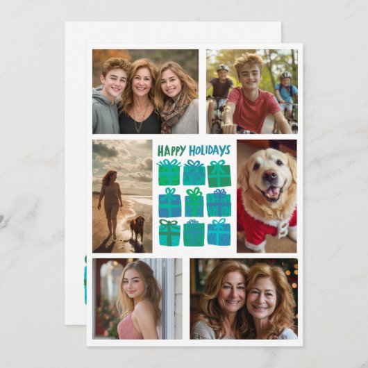 かわいいギフトプレゼント手描きカスタム6 PHOTO シーズンカード (正面/裏面)