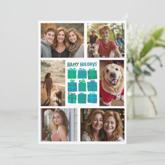 かわいいギフトプレゼント手描きカスタム6 PHOTO シーズンカード (スタンド正面)