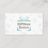 かわいいギフトボックスプレゼント名刺 名刺 (裏面)