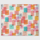 かわいいギフトボックス ラッピングペーパー (フラット)