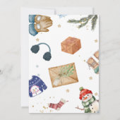 かわいいギフト交換おもしろいクリスマスシークレットサンタ 招待状 (裏面)