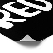 かわいいギフト女性は赤いパンダを愛する女の子 ポスター (角)