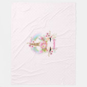 かわいいギフト孫娘ユニコーン フリースブランケット (正面)