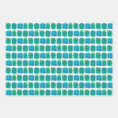 かわいいギフト手描きクリスマスホリデーセット ラッピングペーパーシート (正面2)