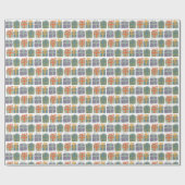 かわいいギフト手描きクリスマスホリデーセット ラッピングペーパー (フラット)