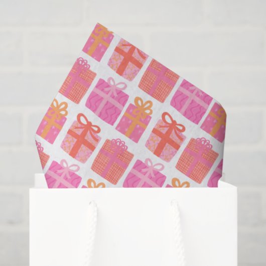 かわいいギフト手描きクリスマスホリデーセット 薄葉紙 (ギフトバッグ)