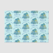 かわいいギフト誕生日ガールブルーグリーン 薄葉紙 (正面)