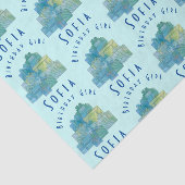 かわいいギフト誕生日ガールブルーグリーン 薄葉紙 (詳細)