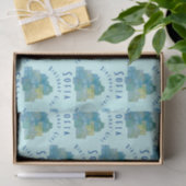 かわいいギフト誕生日ガールブルーグリーン 薄葉紙 (ギフト)