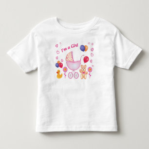 かわいいギフト カラフルな幼児の女の子のシャツ トドラーTシャツ
