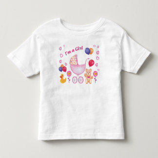 かわいいギフト カラフルな幼児の女の子のシャツ トドラーTシャツ