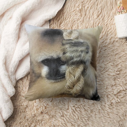 かわいいギボン クッション (ブランケット)