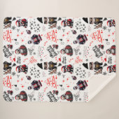 かわいいギャングのサンタメリークリスマスを白に | シェルパブランケット (正面(横))