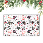 かわいいギャングのサンタメリークリスマスを白に | テーブルクロス