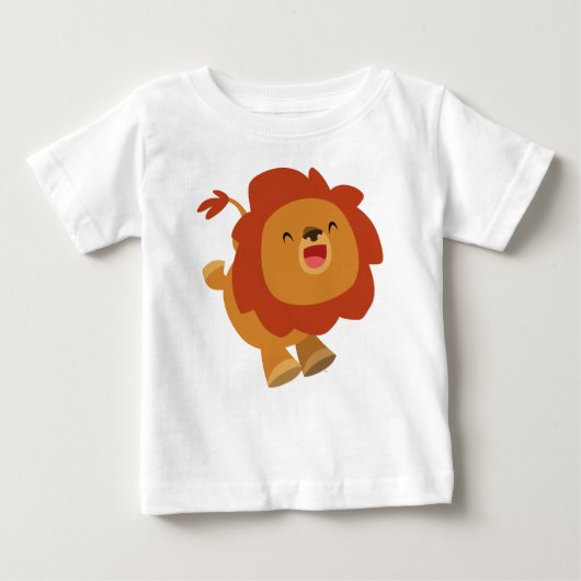 かわいいギャンボリングマンガライオンベビーTシャツ ベビーTシャツ (正面)