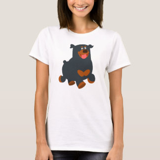 かわいいギャンボリングマンガロットワイラー女性Tシャツ Tシャツ