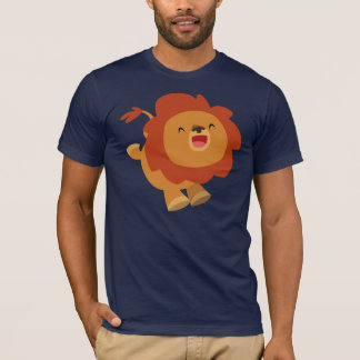かわいいギャンボリング漫画ライオンTシャツ Tシャツ