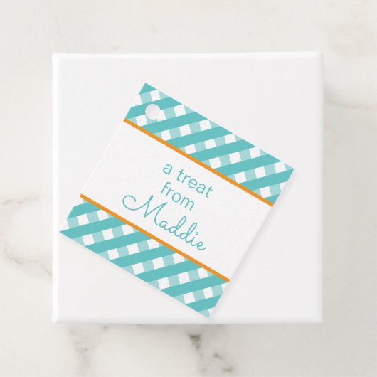 かわいいギンガパーソナライズされたムの贈り物やメッセージカード フェイバータグ (インサイチュ)