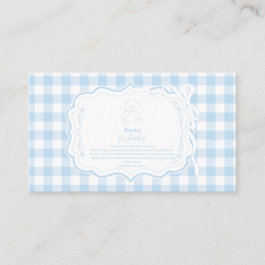 かわいいギンガフランスのムテディベアベビー エンクロージャーカード (正面)