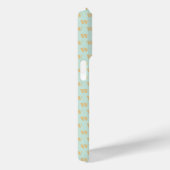 かわいいギンガムダックスシャンドモノグラムダックエッグブルー Case-Mate iPhoneケース (裏面 / 右)