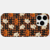 かわいいギンガムハロウィーン幽霊カボチャこうもり Case-Mate iPhoneケース (裏面 (横))