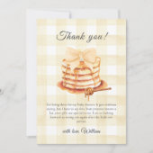 かわいいギンガムボーパンケーブランチ赤ちゃんシャワー サンキューカード (正面)