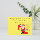 かわいいクおもしろいリスマスはがき ポストカード (スタンド正面)