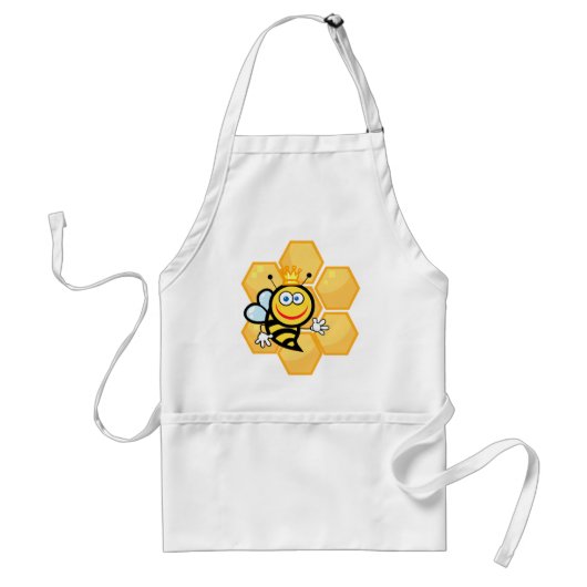 かわいいクイーンビーとハチの巣 スタンダードエプロン (正面)