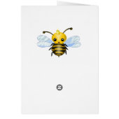 かわいいクイーンビー誕生日カード – カスタマイズ可能 (裏面)