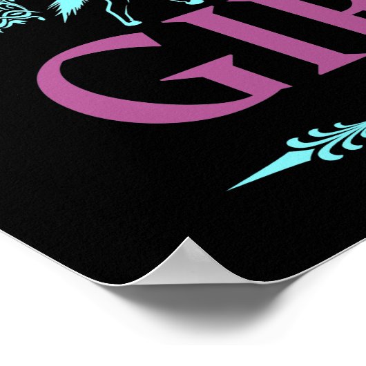 かわいいクォーターホースガール ポスター (角)