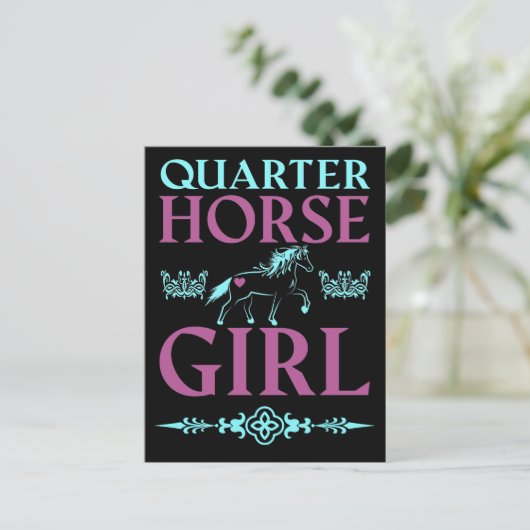 かわいいクォーターホースガール ポストカード (スタンド正面)