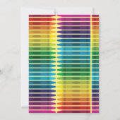 かわいいクカラフルレヨンの子どもたち1歳の誕生日パーティー 招待状 (裏面)