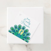 かわいいクジャクパーソナライズされたの贈り物やメッセージカード フェイバータグ (インサイチュ)