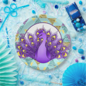 かわいいクジャクパーティー ペーパープレート (パーティー)