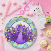 かわいいクジャクパーティー ペーパープレート (パーティー)