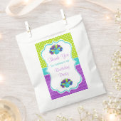 かわいいクジャク緑と紫 フェイバーバッグ (クリップ留めされた状態)