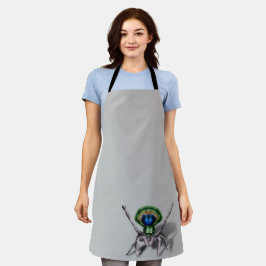 かわいいクジャックスパイダーデジタルアート エプロン