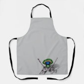 かわいいクジャックスパイダーデジタルアート エプロン (正面)