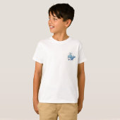 かわいいクジラが水を噴き出す子供たち Tシャツ (正面フル)