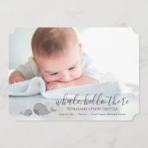 かわいいクジラこんにちはベビー写真の発表