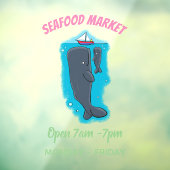 かわいいクジラとセーリングボート漫画イラストレーション ウィンドウサイン (シート3)