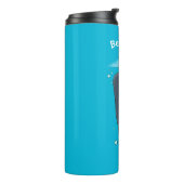 かわいいクジラとセーリングボート漫画イラストレーション タンブラー (回転左)