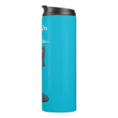 かわいいクジラとセーリングボート漫画イラストレーション タンブラー (回転右)