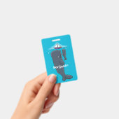 かわいいクジラとセーリングボート漫画イラストレーション バッジ (Handheld)