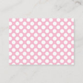 かわいいクジラとベビーピンクガールベビーおむつラッフル エンクロージャーカード (裏面)