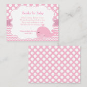 かわいいクジラとベビーピンクガールベビーおむつラッフル エンクロージャーカード (正面/裏面)