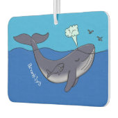 かわいいクジラと子牛のお洒落漫画 カーエアーフレッシュナー (左)