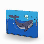 かわいいクジラと子牛のお洒落漫画 フォトブロック (右)